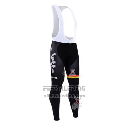2016 Fietskleding Lotto Fix All Wit en Blauw Lange Mouwen en Koersbroek